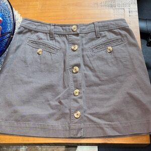 BDG Button-Front Tan Skirt